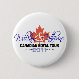 Badge Rond 5 Cm Visite royale de Canidian - William et Kate 2011