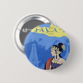 Badge Rond 5 Cm Visiter Java (Devant & derrière)