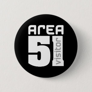 Badge Rond 5 Cm Visiteur d'alien du secteur 51