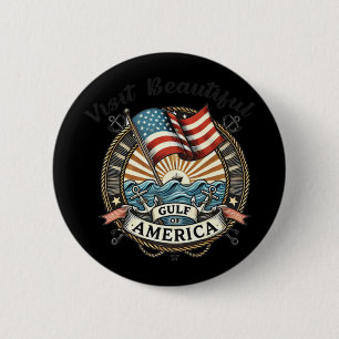 Badge Rond 5 Cm Visitez Le Beau Golfe D'Amérique