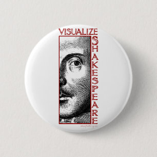 Badge Rond 5 Cm Visualisez Shakespeare