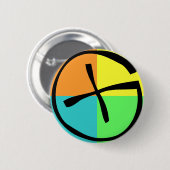 Badge Rond 5 Cm Vitesse de Geocaching (Devant & derrière)