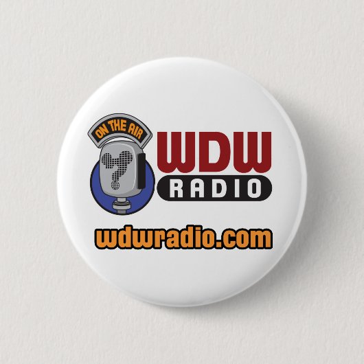 Badge Rond 5 Cm Vitesse par radio de logo de WDW (Devant)