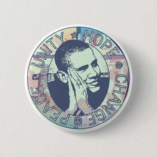 Badge Rond 5 Cm Vitesse super d'Obama 2008 (Devant)