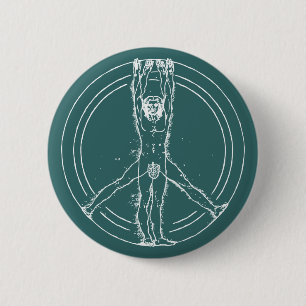 Badge Rond 5 Cm Vitruvians pour la paix