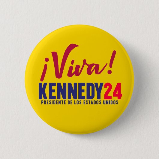 Badge Rond 5 Cm ¡Viva ! Bouton Kennedy (Devant)