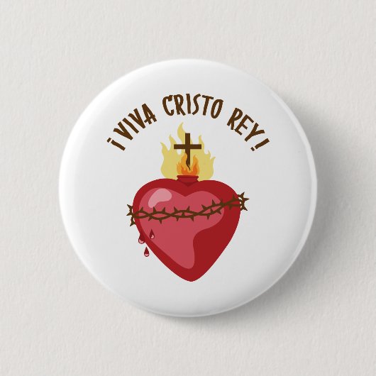 Badge Rond 5 Cm Viva Cristo Rey (Devant)