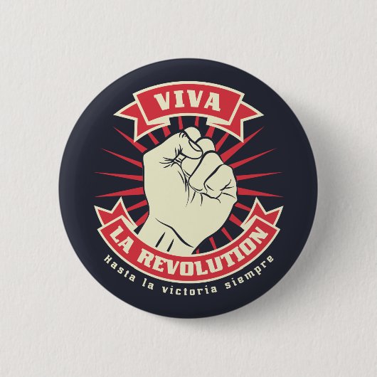 Badge Rond 5 Cm Viva La Révolution (Devant)