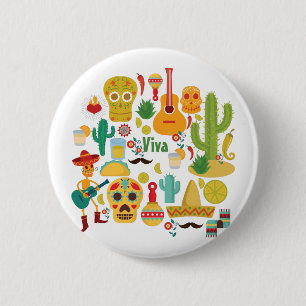Badge Rond 5 Cm viva mexico
