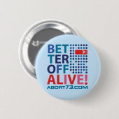 Badge Rond 5 Cm Vivant plus aisé ! /Abort73.com (Devant & derrière)