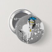 BADGE ROND 5 CM VIVANT ! TYPE PUNK (Devant & derrière)