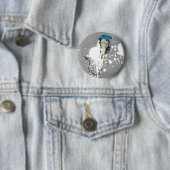 BADGE ROND 5 CM VIVANT ! TYPE PUNK (En situation)