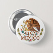 Badge Rond 5 Cm Vivats Mexique (Devant & derrière)