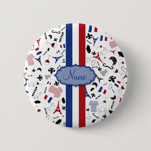 Badge Rond 5 Cm Vive la France (Devant)