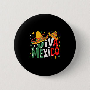 Badge Rond 5 Cm Vive le Mexique fillettes garçons drapeau mexicain