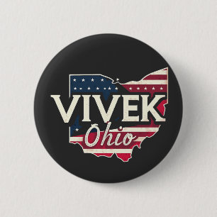 Badge Rond 5 Cm Vivek Ohio 2026 Gouverneur Républicain Américain