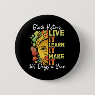 Badge Rond 5 Cm Vivez-le Apprenez-le Faites-le Mois de l'histoire