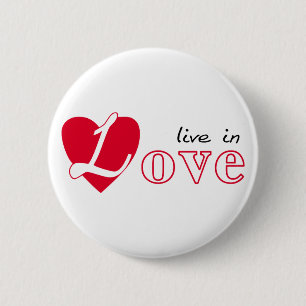 Badge Rond 5 Cm Vivre amoureux