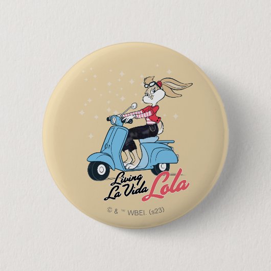 Badge Rond 5 Cm Vivre La Vida Lola Scooter Graphic (Devant)