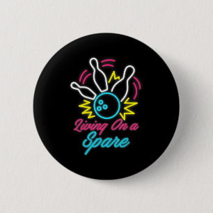 Badge Rond 5 Cm Vivre Sur Un Plaisir De Rechange Bowling Pins Spor