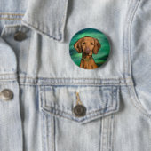 Badge Rond 5 Cm Vizsla (En situation)