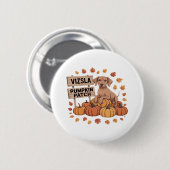 Badge Rond 5 Cm Vizsla Citrouille Patch Amoureux de les chiens Tha (Devant & derrière)