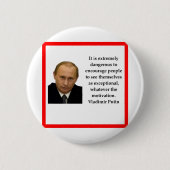 Badge Rond 5 Cm Vladimir Poutine (Devant)