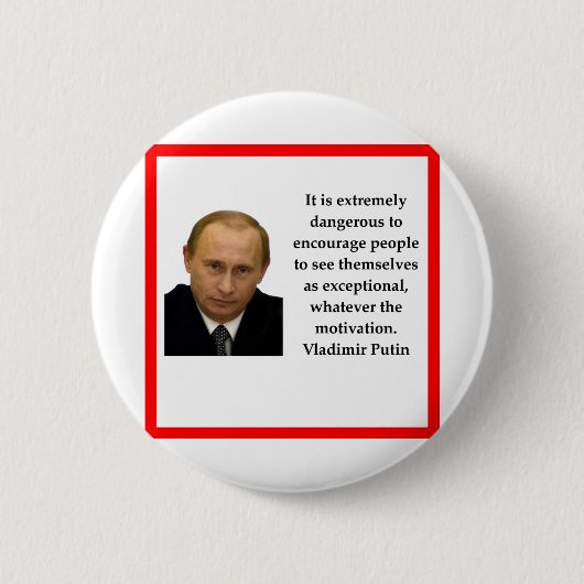 Badge Rond 5 Cm Vladimir Poutine (Devant)