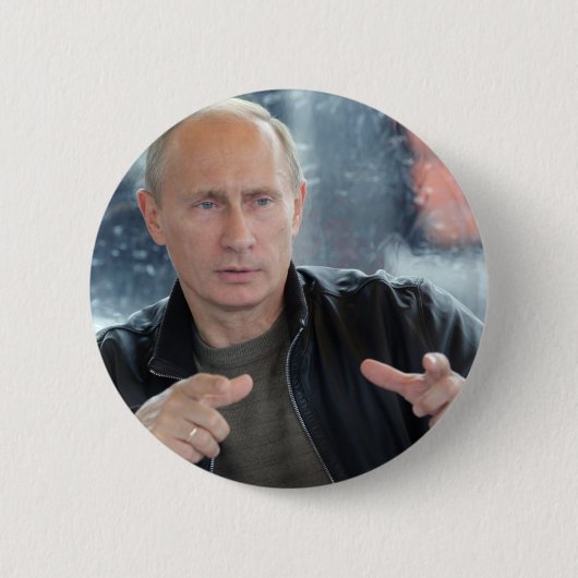 Badge Rond 5 Cm Vladimir Poutine (Devant)