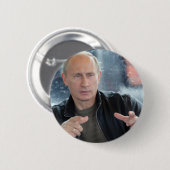 Badge Rond 5 Cm Vladimir Poutine (Devant & derrière)