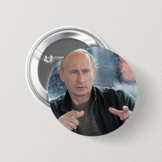 Badge Rond 5 Cm Vladimir Poutine (Devant & derrière)