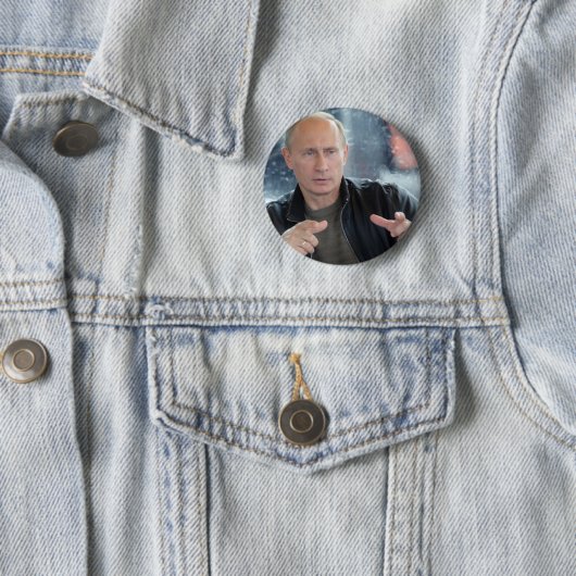 Badge Rond 5 Cm Vladimir Poutine (En situation)