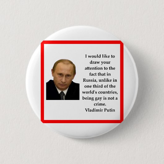 Badge Rond 5 Cm Vladimir Poutine (Devant)