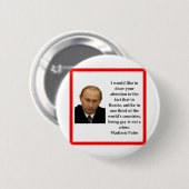 Badge Rond 5 Cm Vladimir Poutine (Devant & derrière)