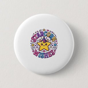 Badge Rond 5 Cm Vœux de licorne Starcorn Impression commerciale à