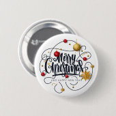Badge Rond 5 Cm Voeux de Noël (Devant & derrière)