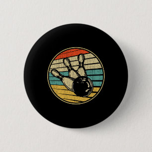 Badge Rond 5 Cm Voici comment je roule Vintage Retro Bowling 60s l