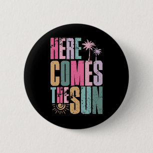 Badge Rond 5 Cm Voici la plage de soleil Hawaï Vacances d'été Vi
