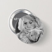 Badge Rond 5 Cm Voici le bouton Agneau de Dieu (Devant & derrière)
