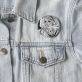 Badge Rond 5 Cm Voici le bouton Agneau de Dieu (En situation)