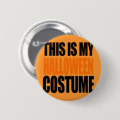 Badge Rond 5 Cm VOICI MON COSTUME HALLOWEEN (orange) (Devant & derrière)
