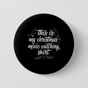 Badge Rond 5 Cm Voici Mon Film De Noël Regarder Un Arbre De Noël