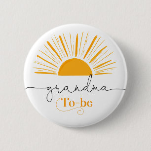 Badge Rond 5 Cm Voici venir le soleil Grand-mère à venir