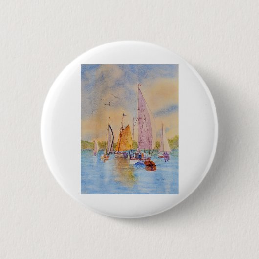 Badge Rond 5 Cm voile de coucher de soleil (Devant)
