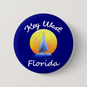 Badge Rond 5 Cm Voile Key West Florida Keys