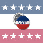 Badge Rond 5 Cm VOIR Blancs rouges et Bleus<br><div class="desc">Le vote est en bleu au centre. Une bande bleue est au sommet. Une bande rouge est en bas. Une bande blanche est au milieu. Vous pouvez changer le mot si vous le souhaitez.</div>