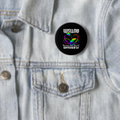 Badge Rond 5 Cm Voir le monde différemment sensibilisation à l'aut (En situation)