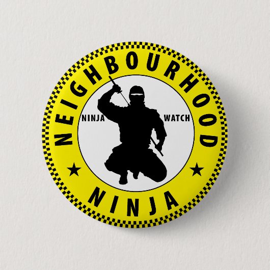 Badge Rond 5 Cm voisinage Ninja (Devant)