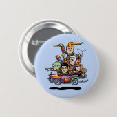 Badge Rond 5 Cm Voiture '16 de clown de GOP (Devant & derrière)