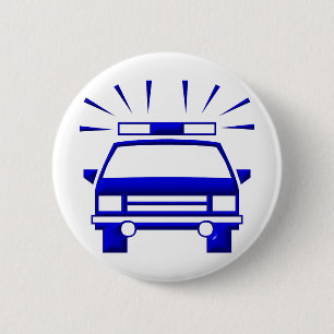 Badge Rond 5 Cm Voiture de police